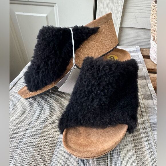 NWT BIRKENSTOCK NAMIKA TEDDY WEDGE
IN BLACK Size US 8 EU 39 - Picture 12 of 12